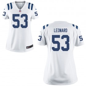 Women's Indianapolis Colts Nike White Game Jersey- LEONARD#53