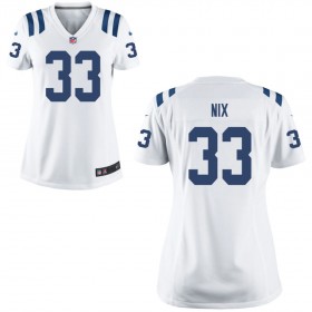 Women's Indianapolis Colts Nike White Game Jersey- NIX#33