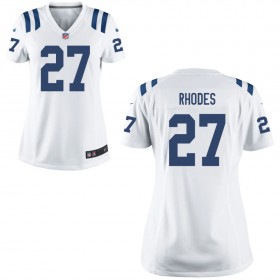 Women's Indianapolis Colts Nike White Game Jersey- RHODES#27
