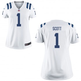 Women's Indianapolis Colts Nike White Game Jersey- SCOTT#1
