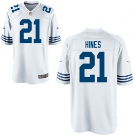 Youth Indianapolis Colts Nike White Alternate Game Jersey HINES#21
