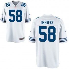 Youth Indianapolis Colts Nike White Alternate Game Jersey OKEREKE#58