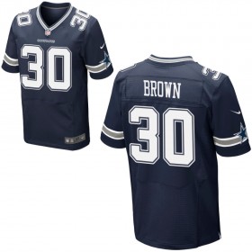 Mens Dallas Cowboys Nike Navy Blue Elite Jersey BROWN#30