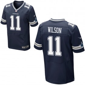 Mens Dallas Cowboys Nike Navy Blue Elite Jersey WILSON#11