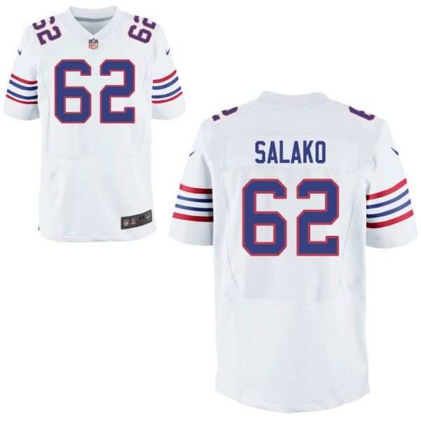 Mens Buffalo Bills Nike White Alternate Elite Jersey SALAKO#62
