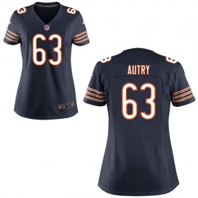 Women's Chicago Bears Nike Navy Blue Game Jersey AUTRY#63