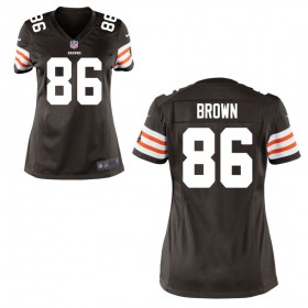 Women's Cleveland Browns Historic Logo Nike Brown Game Jersey BROWN#86
