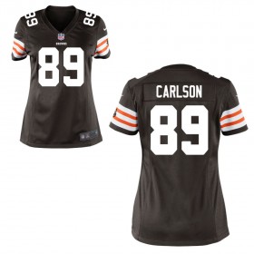 Women's Cleveland Browns Historic Logo Nike Brown Game Jersey CARLSON#89