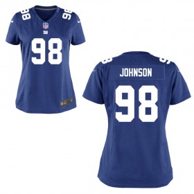 Women's New York Giants Nike Royal Blue Game Jersey JOHNSON#98