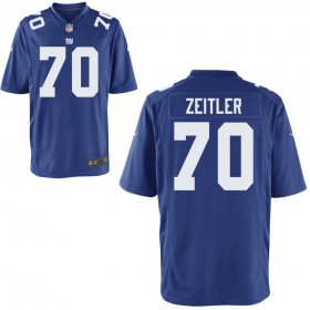 Youth New York Giants Nike Royal Game Jersey ZEITLER#70