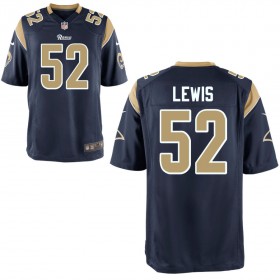 Youth Los Angeles Rams Nike Navy Game Jersey LEWIS#52
