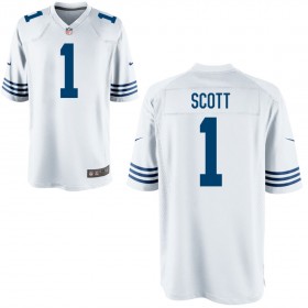 Men's Indianapolis Colts Nike Royal Throwback Game Jersey SCOTT#1