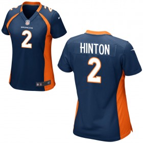 Women's Denver Broncos Nike Navy Blue Game Jersey HINTON#2