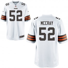 Nike Men's Cleveland Browns Game White Jersey MCCRAY#52