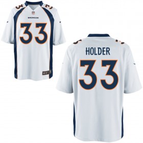 Nike Men's Denver Broncos Game White Jersey HOLDER#33