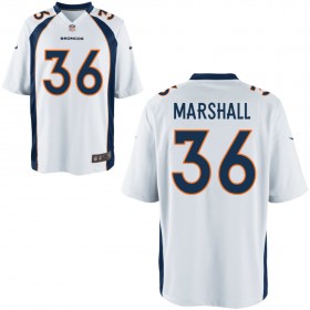 Nike Men's Denver Broncos Game White Jersey MARSHALL#36