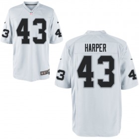 Nike Men's Las Vegas Raiders Game White Jersey HARPER#43