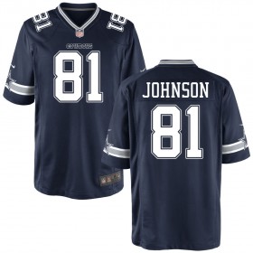 Men's Dallas Cowboys Nike Navy Game Jersey JOHNSON#81