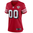 Women's San Francisco 49ers  Scarlet 75th Anniversary Alternate Custom Game Jersey